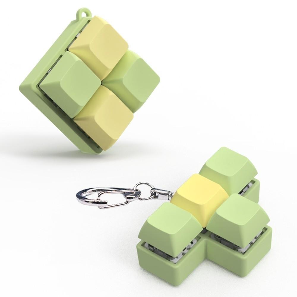 Keycap Fidget Keychain Keys Button Pinch Toy Multi-Color Clicker Toy  Kids
