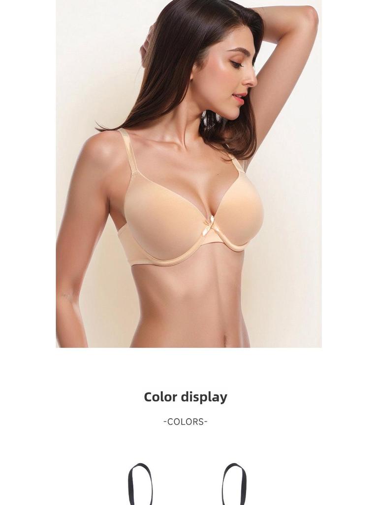 Justerbar BH mot hengende bryster for kvinner, Stor størrelse, Formstøpt cup, Nylonmateriale