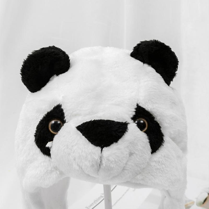 Kawaii Cartoon Tier Panda Hut Niedliche Kopfbedeckung Winddicht Warmer Hut Verkleidung Halloween Cosplay Geschenk für Junge Mädchen Kind Erwachsener