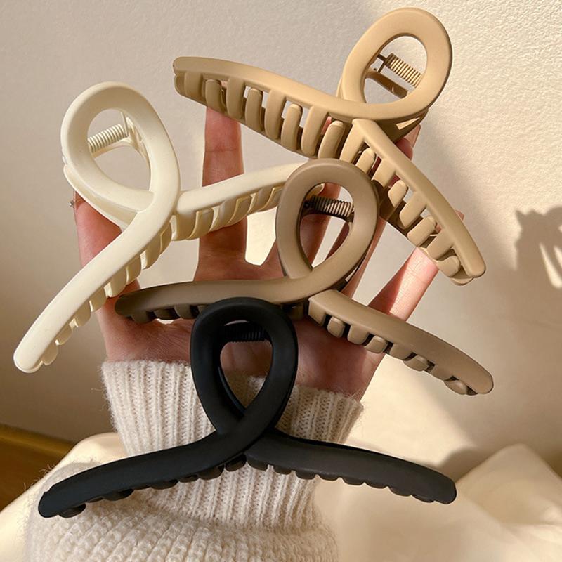 Simple Frosted Large Hair Clip For Women  French Elegant Hairgrips Korean Style Hair Claw Girls Hairpins Hair Accessories