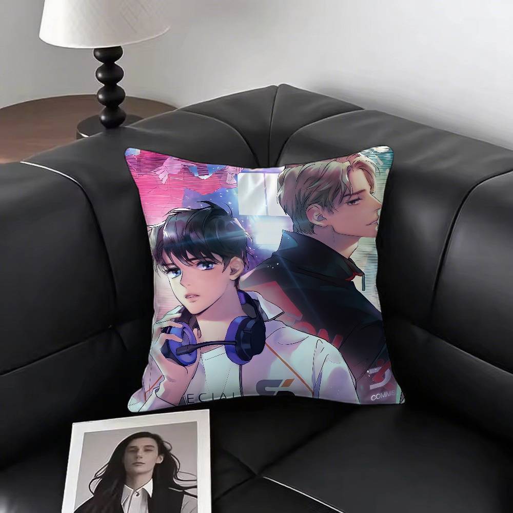 Anime S-Semantic Error Pillow Case Square Pillow Bedroom Sofa Leisure Comfort Cushion Car Living Room Home Decoration