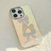 Gold-plated IPhone 15 Pro Max Phone Case, 16 Colorful Polka Dot Bow, 13 Sweet Style, 17 Drop-proof Laser Engraving