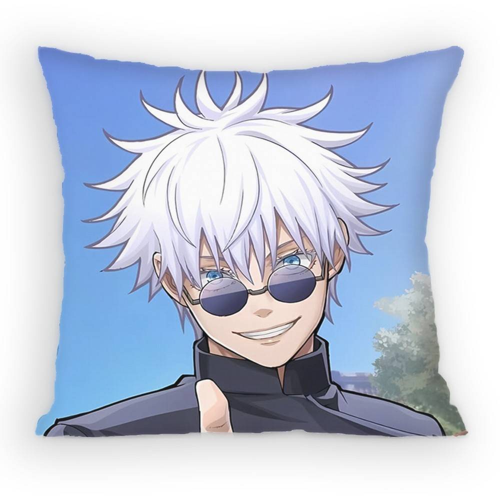 

JJujutsu KKaisen Gojo Pillow Case Antidustmite Pillowcase Invisible zipper silky short plush Sofa cushion cover 30x30 cm