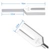 Dreld Angel Tuning Fork Set (4096Hz, 4160 Hz, 4225 Hz) with Silicone Hammer and Soft Storage Bag, Silver