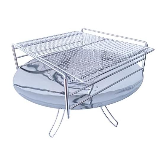 [Made in Japan 18-8 Stainless Steel] Coleman Fire Disc Bonfire Stand 3 Tier Pipe Frame Stainless Steel Bonfire Bonfire 3 Tier Heat Adjustment Camping