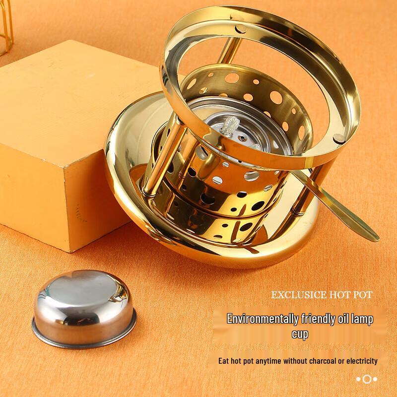 304 Stainless Steel Single Mini Hot Pot with Alcohol Stove