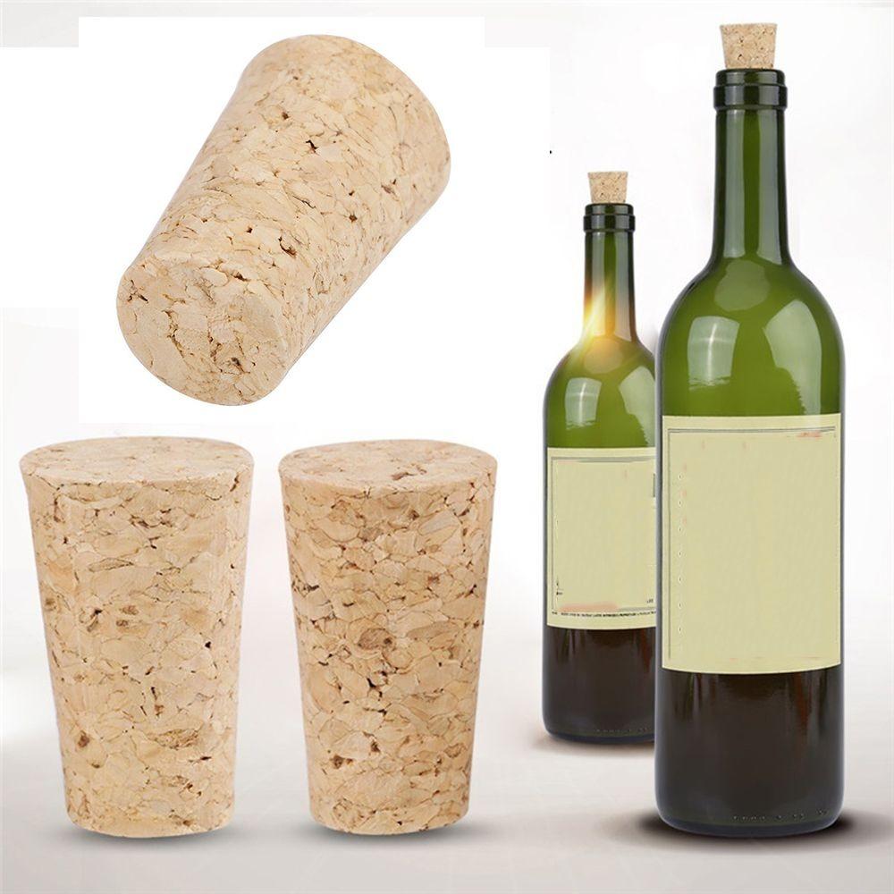 Sealing Cup Wooden Wine Corks Straight Bottle Stopper Tapered Cork Plugs  Tools Kitchen Accessories