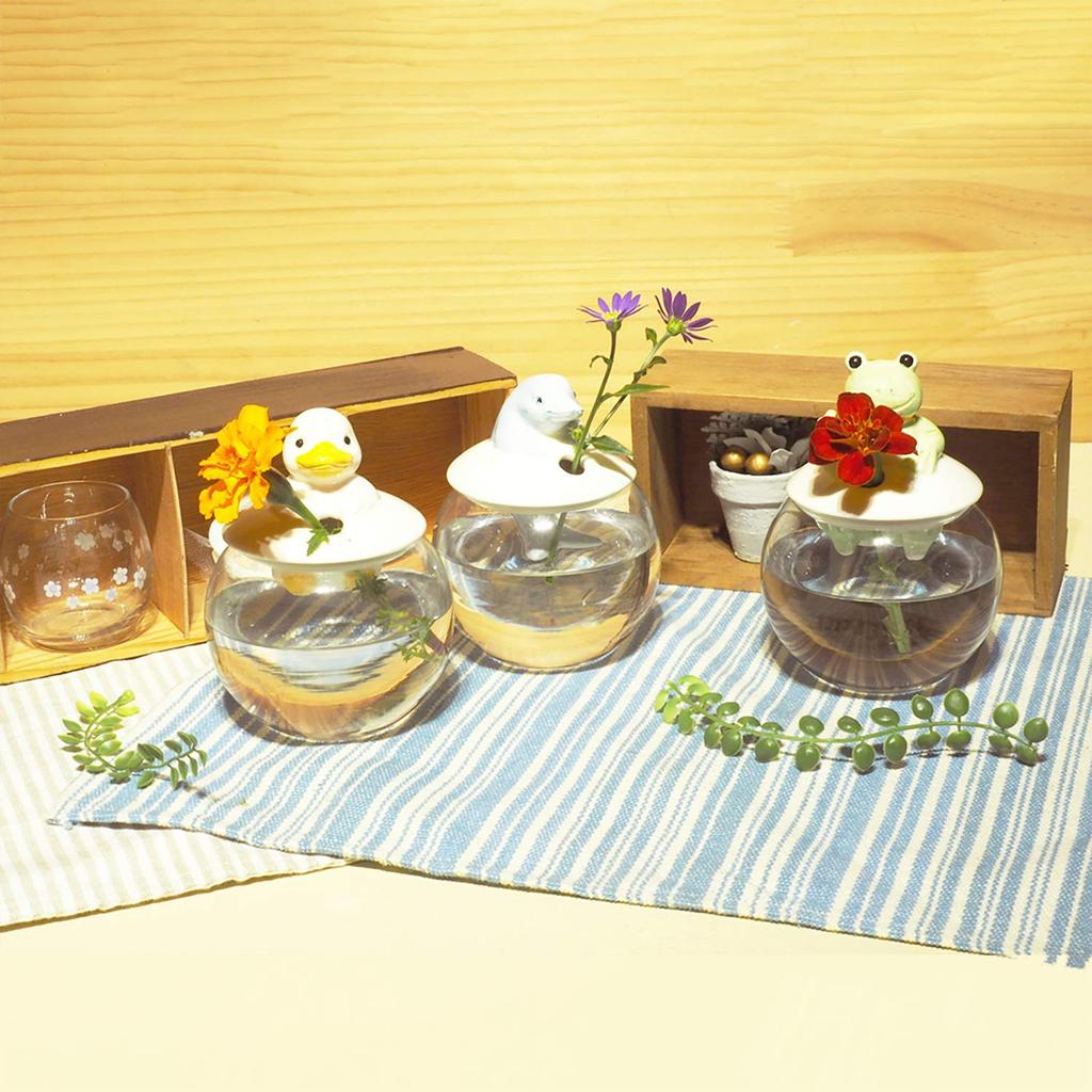 sun art Cute Dome-Shaped Flower Vase, Dolphin Design, SAN3181-2