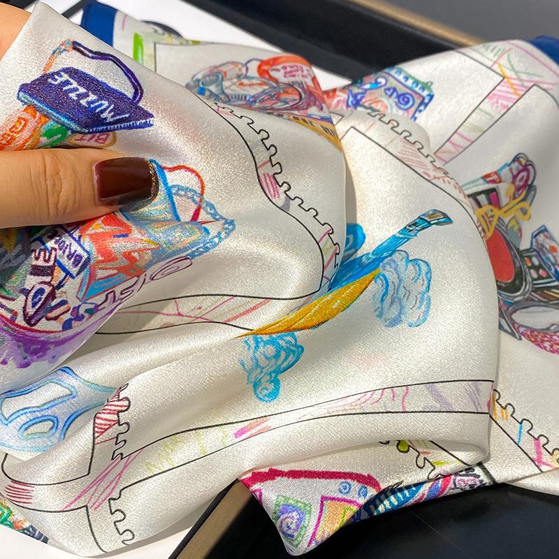 100% Natural Silk Scarf Women Mulberry Luxury High Quality Square Fashion Hair Neckerchief Shawl Wraps Hijab Bandana Scarves