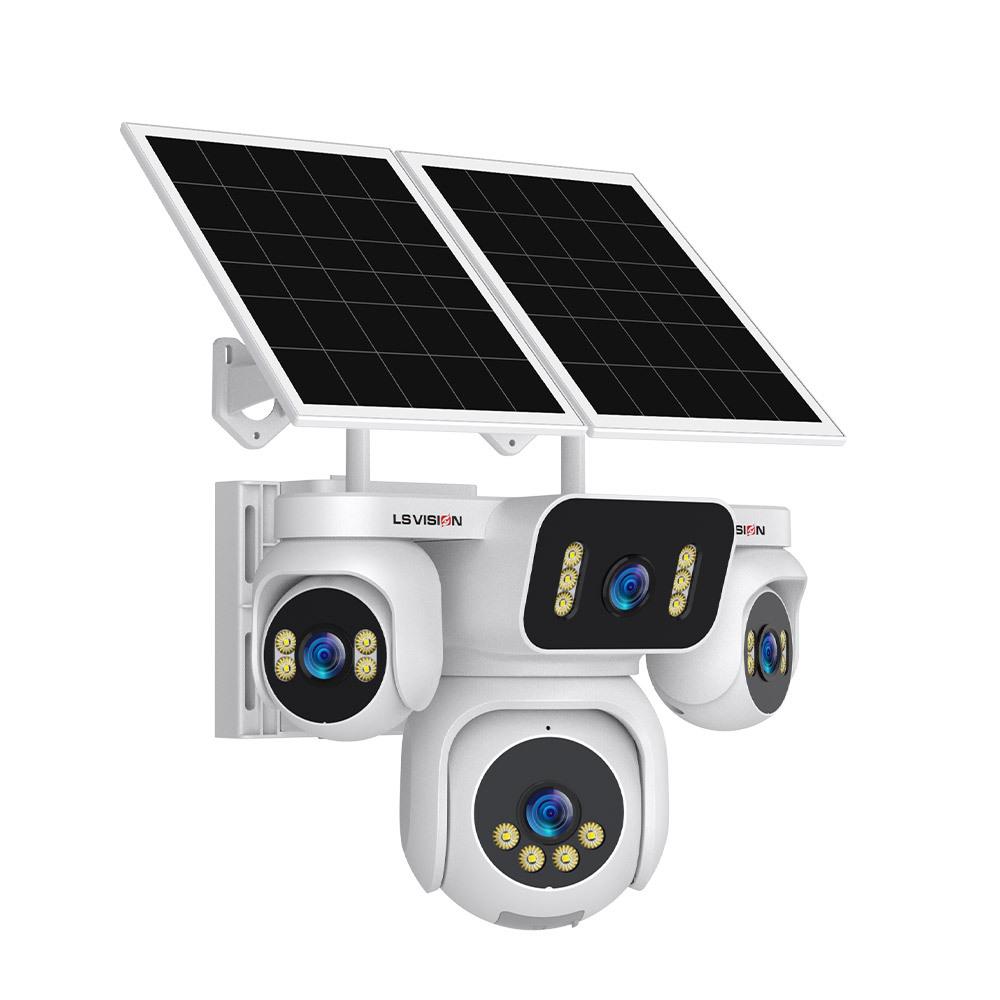 4K Quad-Lens AOV Solar Camera with 24/7 Monitoring
