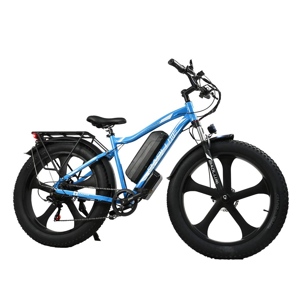 BAOLUJIE DP-2620 Integrated Wheel Adult E-Mountain Bike  500W Motor 48V13AH Battery 26 Inch Fat Tires Off-Road Electric All-Terrain Electric Bicycle
