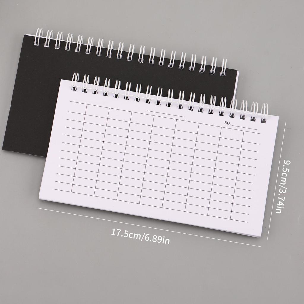 A6 Coil Spiral Notebook, Multi-Functional Grid Ruled Memo Pad, Portable Daily Journal Notepad for School Office Quick Recording