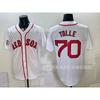 Maglietta da Baseball Unisex Ricamata Boston Red Sox Abbigliamento Sportivo Miscela di Cotone Traspirante Abbigliamento per tifosi