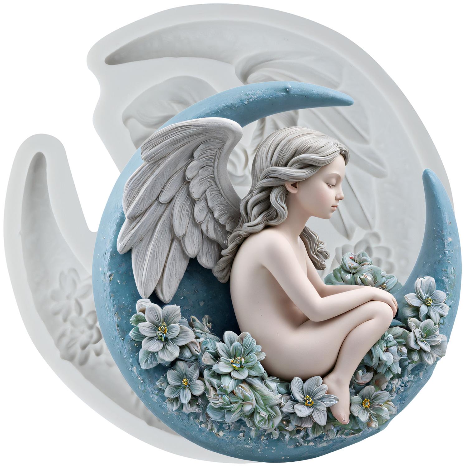 

Ангел Силиконовые Формы Ангел Форма для Мастики Инструменты для Украшения Торта Топпер для Кекса Конфета Шоколад Форма для Гампасты серый