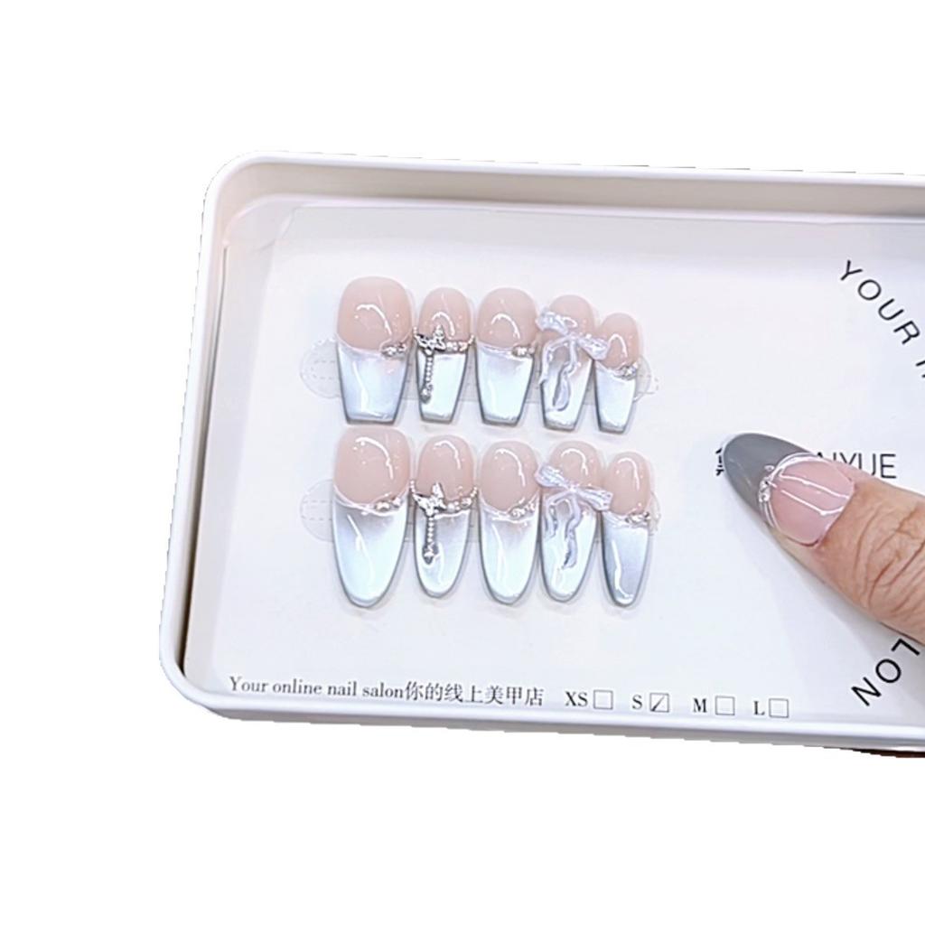 Pure Hand-wearing Armor New Style Sea Salt Elf Temperament Three-dimensional Butterfly Wear Armor Cat Eye Nail Art Patch