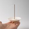 Minimalist Pure White Ceramic Incense Stick Holder - Zen Tea Ceremony Stand & Indoor Ornament