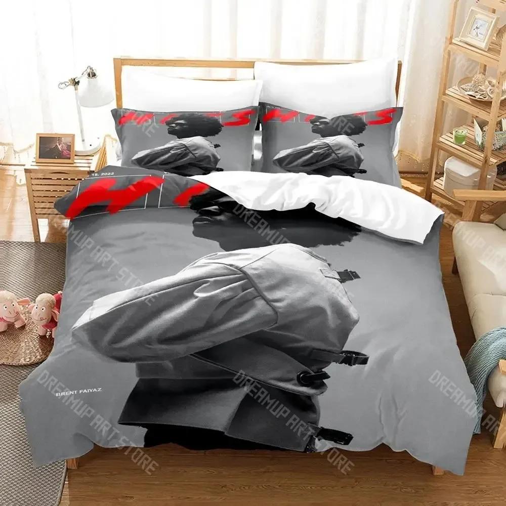 Brent Faiyaz Bedding Set Single Twin Full Queen King Size Bed Set Aldult Kid Bedroom Duvetcover Sets Anime