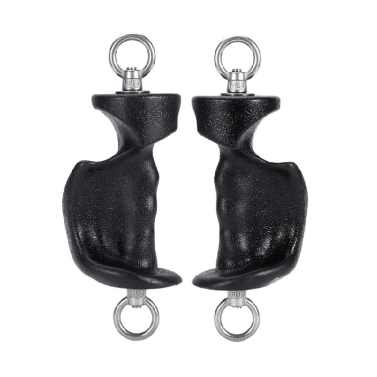 Exercise Grip Handles With Metal Rings For Pull Down Machines And Cable Workouts With Ergonomic Shape And Strong Build