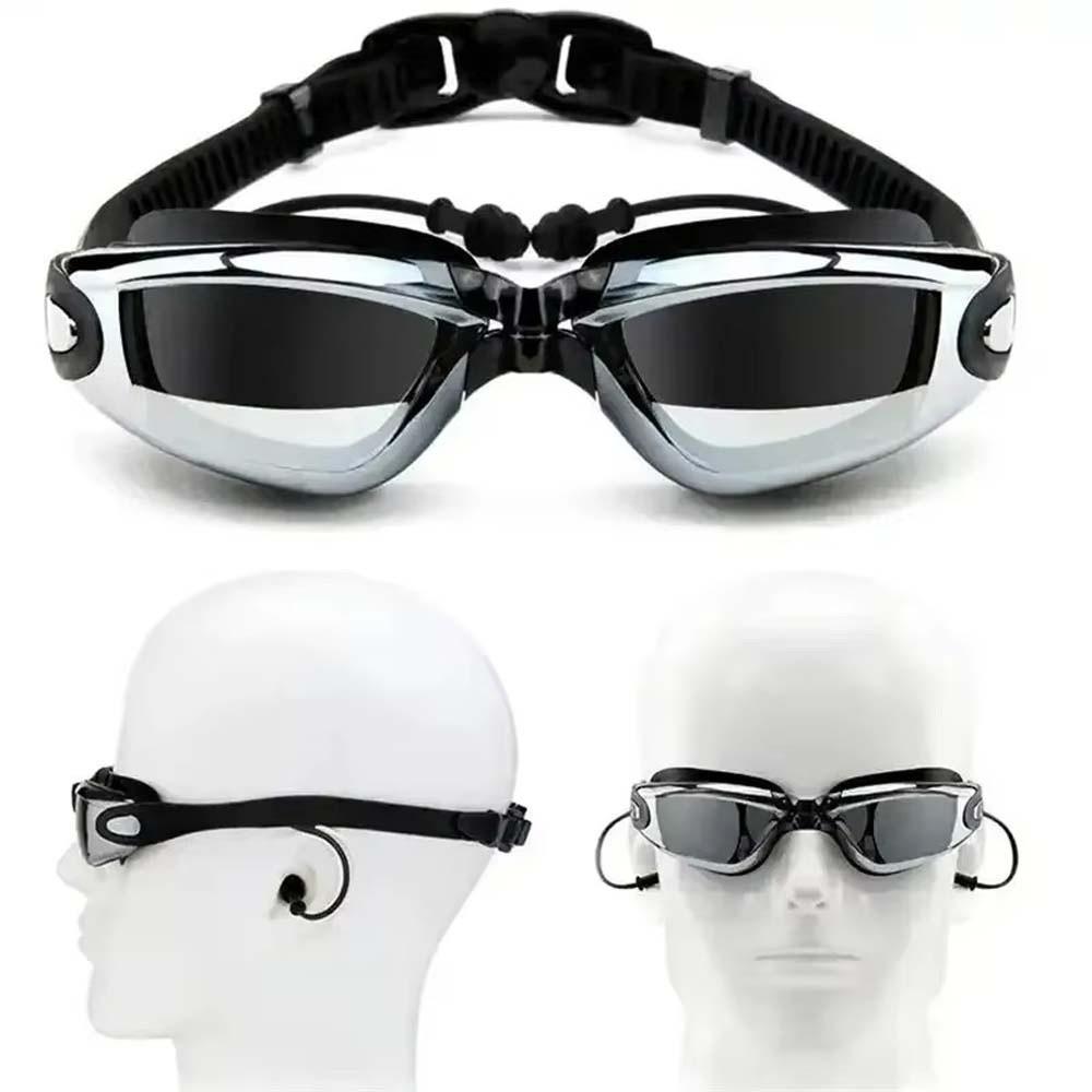 Dazzling Colors Myopia Swim Goggles Electroplating Anti-fog Swimming Eyewear  Snorkeling