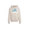adidas Essentials French Terry Big Logo Hoodie Beige Blue Men IJ8584
