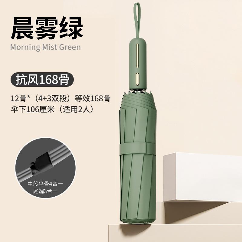 192 bone storm-resistant umbrella, enlarged, thickened and reinforced automatic umbrella, boys folding sun umbrella, women's shading and sun protectio