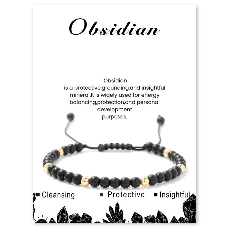 Pulseira Ajustável Trançada com Contas de Hematita de 4mm e Pedra Natural Adequada Para Homens e Mulheres Uso Diário Presente de Feriado Joias