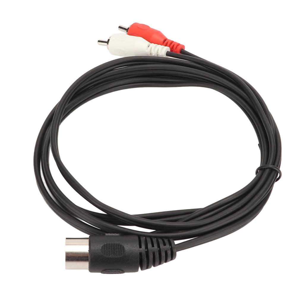 5-poliger DIN-Stecker auf 2 Cinch-Stecker, Kabel mit PVC-Drahtabdeckung, 2 Cinch-auf-DIN-Sound-Verbindungskabel für CD-Player