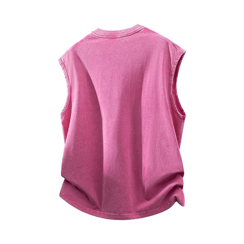 Harajuku Streetwear Men Vest Vintage Tank Top Fashion Casual Vest Loose Retro Sleeveless Tshirt Hip Hop Tank Tops Man Clothing