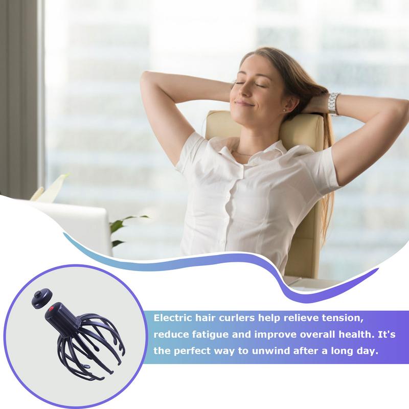 Head Massager Neck Massage Octopus Scalp Stress Relax Healing rechargeable PVC Health Care Tool Body Head Massage Beauty Tool