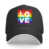 Adjustable Pink Rainbow Pride Baseball Cap  Breathable Vintage End Printed LOVE Perfect Choice Sandwich Baseball Cap