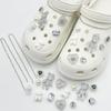 Cute Resin Starfish & Shell Croc Shoe Buckles with High-End Flower Accessories