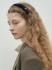 Momet Circle Hairband Black Suede