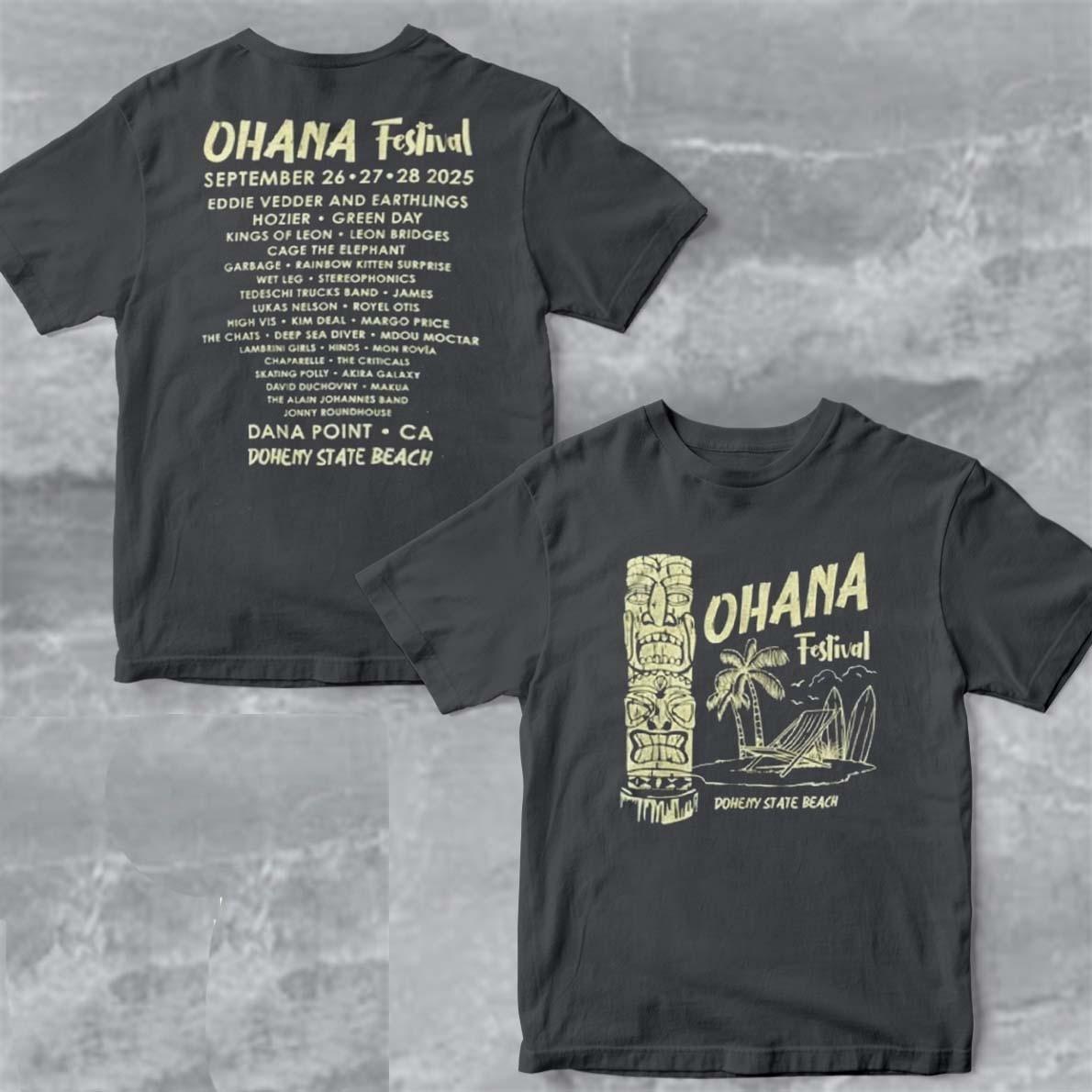 Ohana Festival 2026 Merchandise Dana Point CA At Doheny S Beach On September Tee XXL