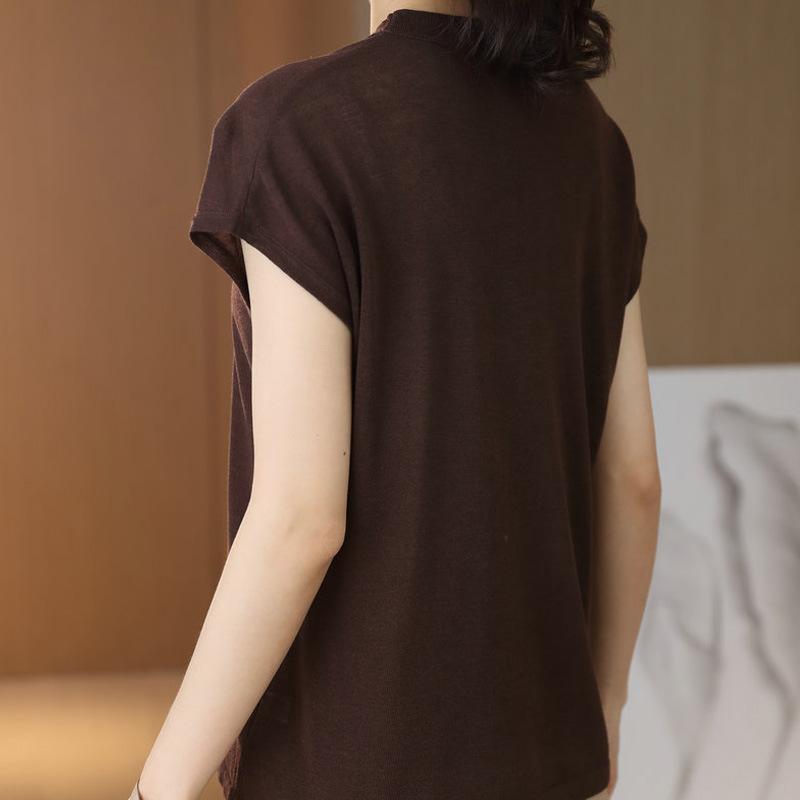 

Футболка женская новая летняя свободная однотонная с круглым вырезом свитер топ удобная и модная универсальная с короткими рукавами XXL