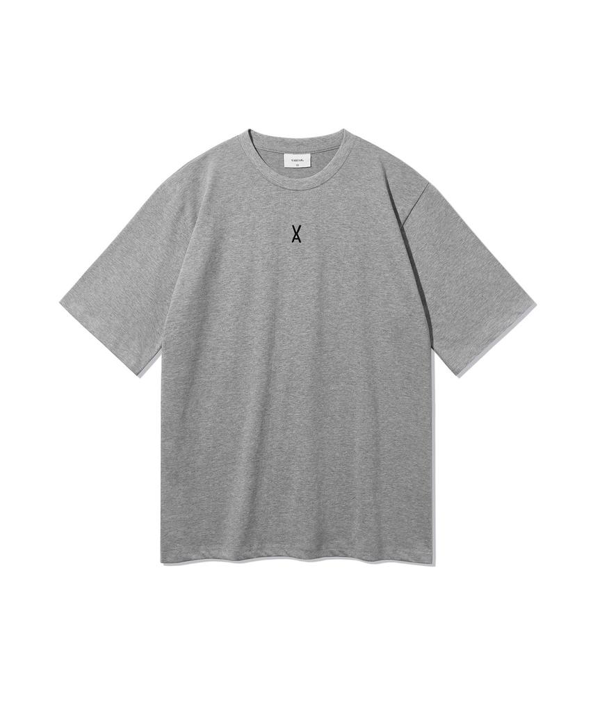 Bajal Va 3D Logo Short Sleeve T-Shirt Melange
