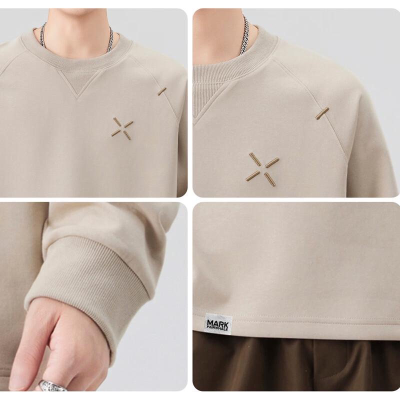 Mark Fairwhale Men's American Style Crew Neck Sweatshirt