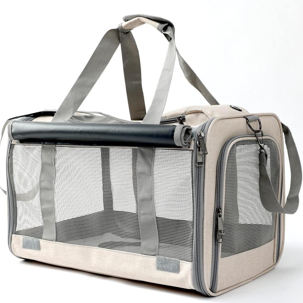 Large Capacity Pet Travel Bag: Handheld, Single Shoulder, Crossbody, Lightweight, Airline Approved