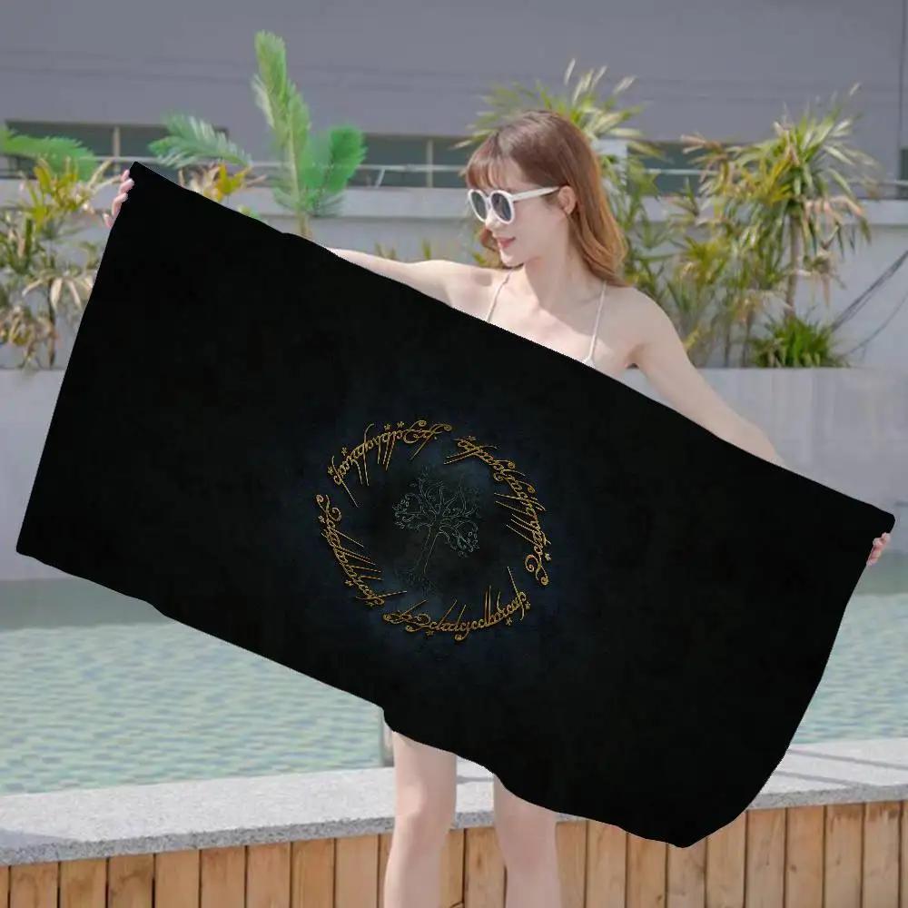 L-Lords Game Rings Microfiber Blanket Quick Drying Beach Towels Oversized Printing Super Absorbent Pool Towel Blanket