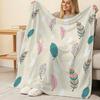 Hemmed Flannel Fleece Blanket | Feather Collection – Soft, Skin-Friendly, Cozy Warm Throw for Home Relax, Sofa, Christmas & Halloween