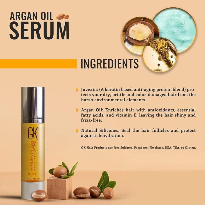 Hair Serum - Gk Hair - Global Keratin - 100% Organic - Argan Oil - Anti-frizz