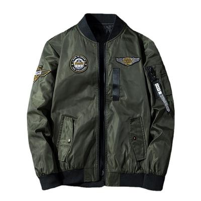 Arbeitsjacke wendbar Herbst und Winter Air Force Bomberjacke Herren bestickte Baseballjacke große Größe