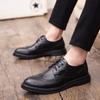 Brogue Shoes Designers Mens Shoe Casual Leather Footwear Business Formal Shoes Lace-up Flat Oxford Male Evening Dresses