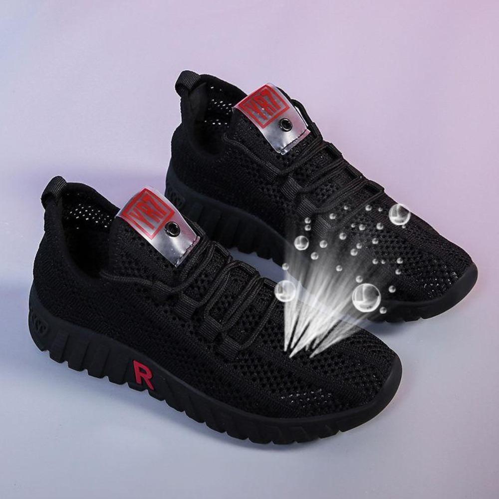 Chaussures en tissu chaussures de marche pour femmes fond souple antidérapant maman baskets chaussures en filet respirant mode chaussures simples décontractées