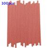 Festive Red Paper Drinking Straws Biodegradable For Party Decor And Desserts