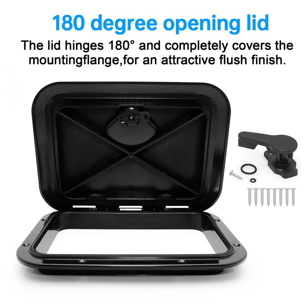 Waterproof ABS Deck Access Hatch Cover Marine Boat Anti-UV Non-Skid Inspection Rectangle Boat Deck Hatch Lids Boat Accessories