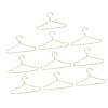 10Pcs Doll House Clothes Hanger Stainless Steel Cute Doll Garment Hanger Outfit Holders 100mm
