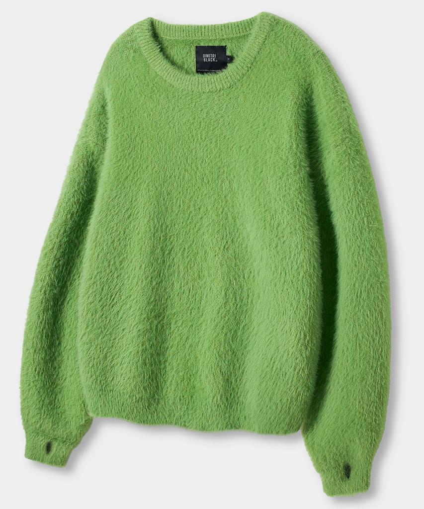 Dimiteulibeullaeg Essential Hairy Round Knit_Light Green