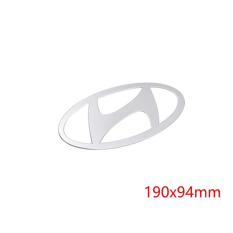 Aluminum Alloy for Hyundai Logo Elantra Sonata Car Rear Badge Front Emblem Trunk Letter Sticker Modification Accessories TT2
