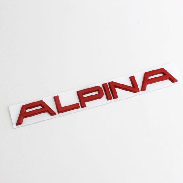 ALPINA letter Badge Car Emblem Stickers for XB7 B8 B7 B4 XD4 B3 ALPINA Metal performance Modification Accessories Trunk Decoration
