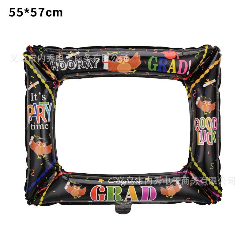 Diy Photo Frame Balloon Birthday Party Decoration Aluminum Film Balloon Graduation Scene Arrangement Props Atmosphere Arrangement